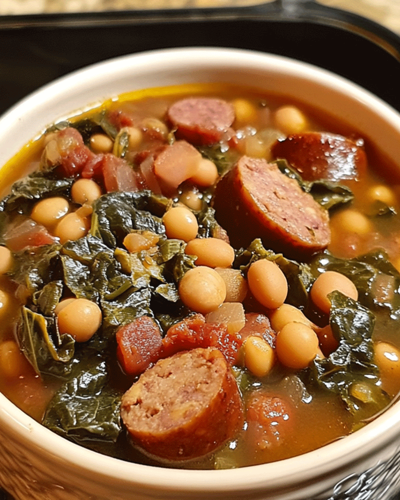 Southern Soul Food Bean and Sausage Soup Recipe | Easy Dinner Ideas