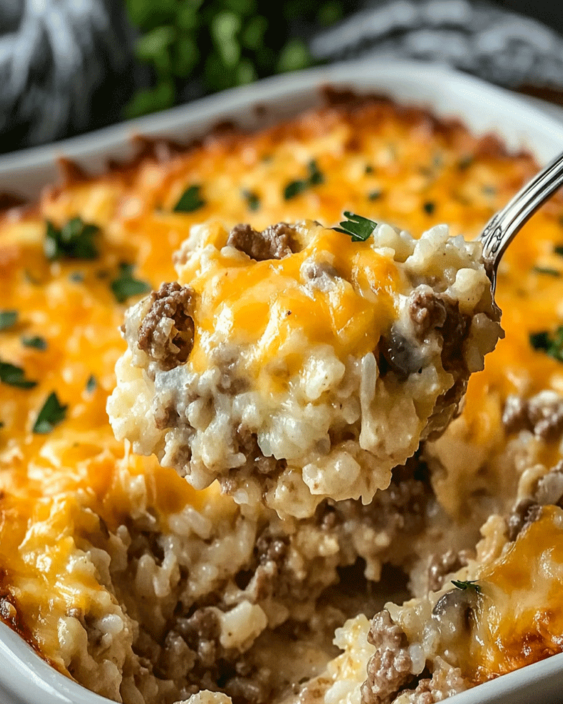 Savory Beef and Rice Casserole – Easy Family Dinner Recipe