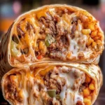 Cheesy Beef and Fries Burrito - Quick Dinner Recipe