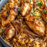 One-Pot French Onion Chicken Rice Recipe – Easy Dinner Ideas