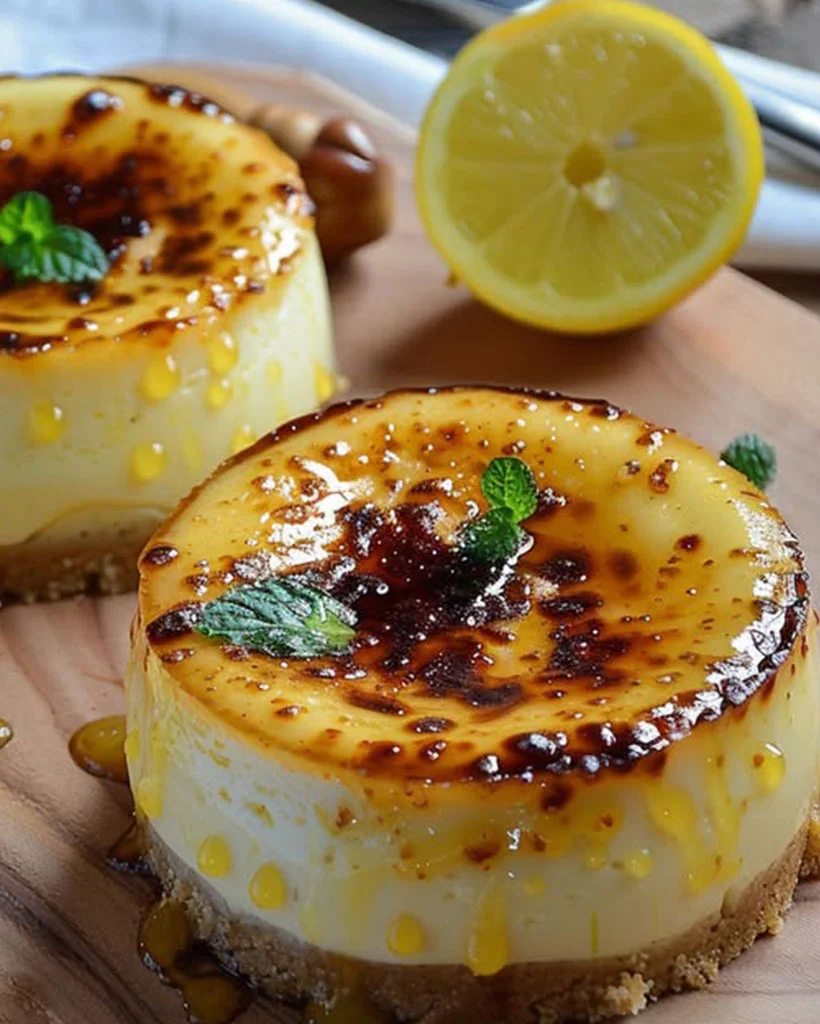 Mini Lemon Cheesecake Brûlées - Easy Dessert Recipe