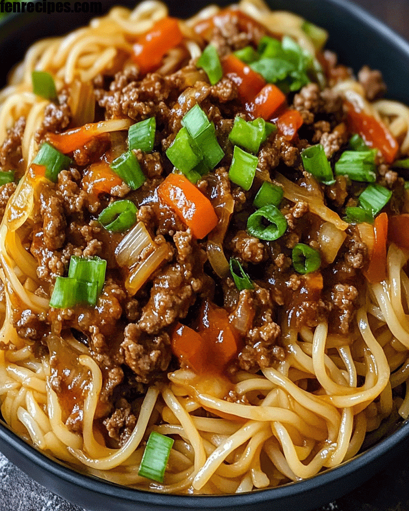 Mongolian Ground Beef Noodles: Easy Dinner Ideas