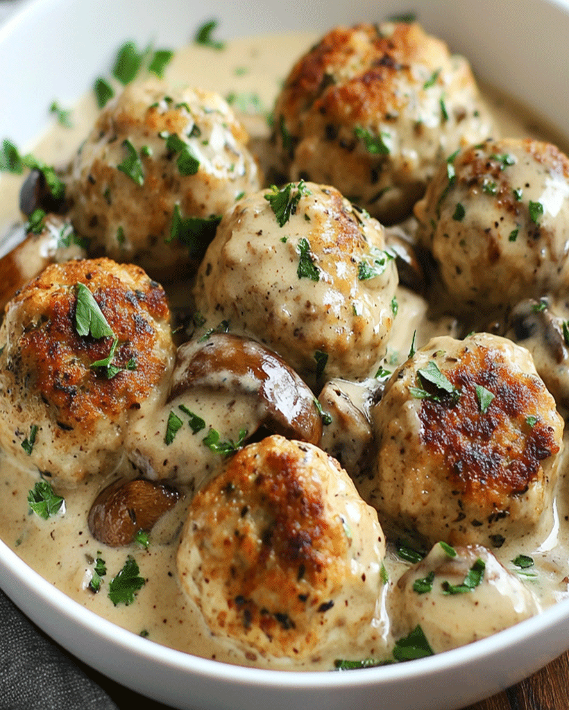 Mushroom Chicken Meatballs Recipe – Easy Family Dinner