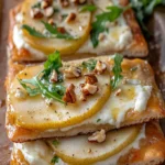 Pear Gorgonzola Flatbread Recipe | Quick Dinner Idea