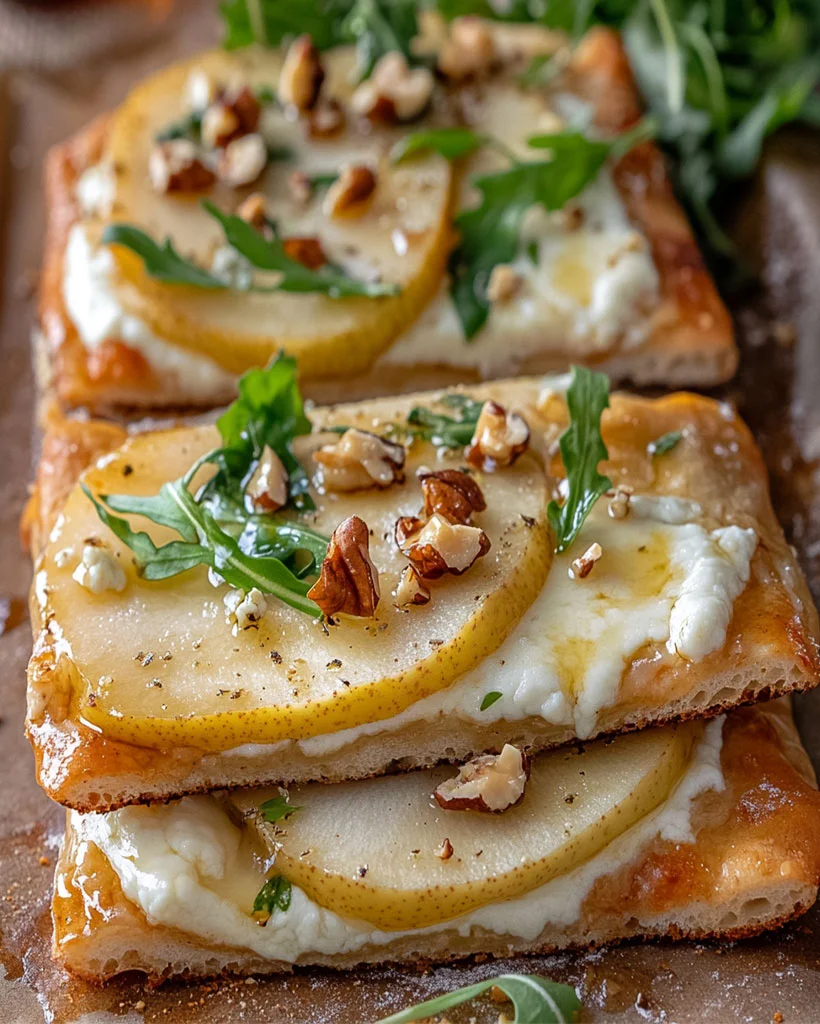 Pear Gorgonzola Flatbread Recipe | Quick Dinner Idea