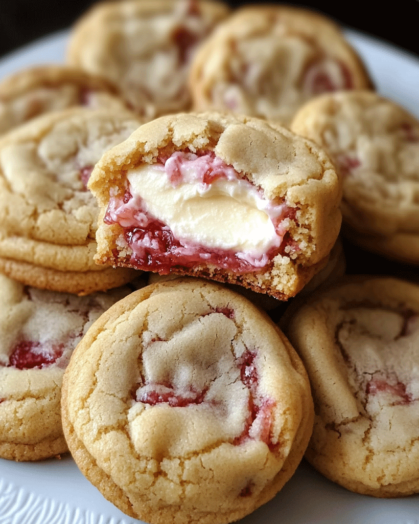 Strawberry Cheesecake Stuffed Cookies Recipe - Easy Dessert