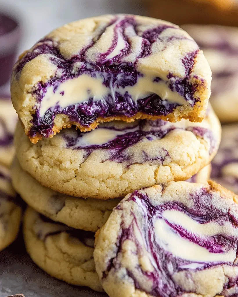 Blueberry Cheesecake Swirl Cookies Recipe | Easy Dessert Treat