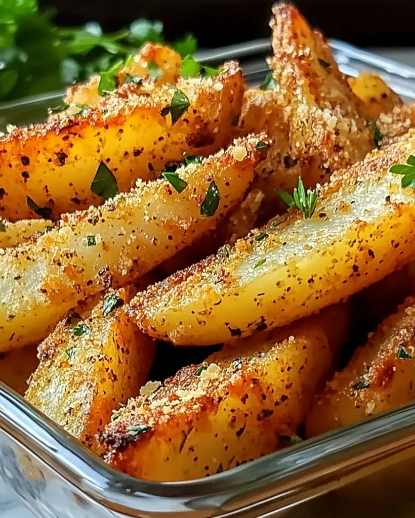 Garlic Parmesan Potato Wedges Recipe – Easy Dinner Side Dish