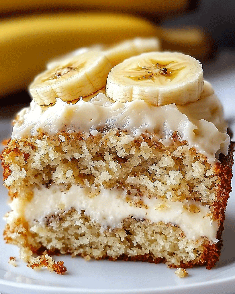 Banana Bread Cake with Cream Cheese Frosting - Easy Recipe