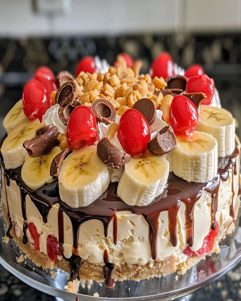 Luxurious Banana Split Cake Recipe | Easy Dessert Ideas