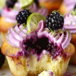 Blackberry Lime Cheesecake Cupcakes - Easy Dessert Recipe