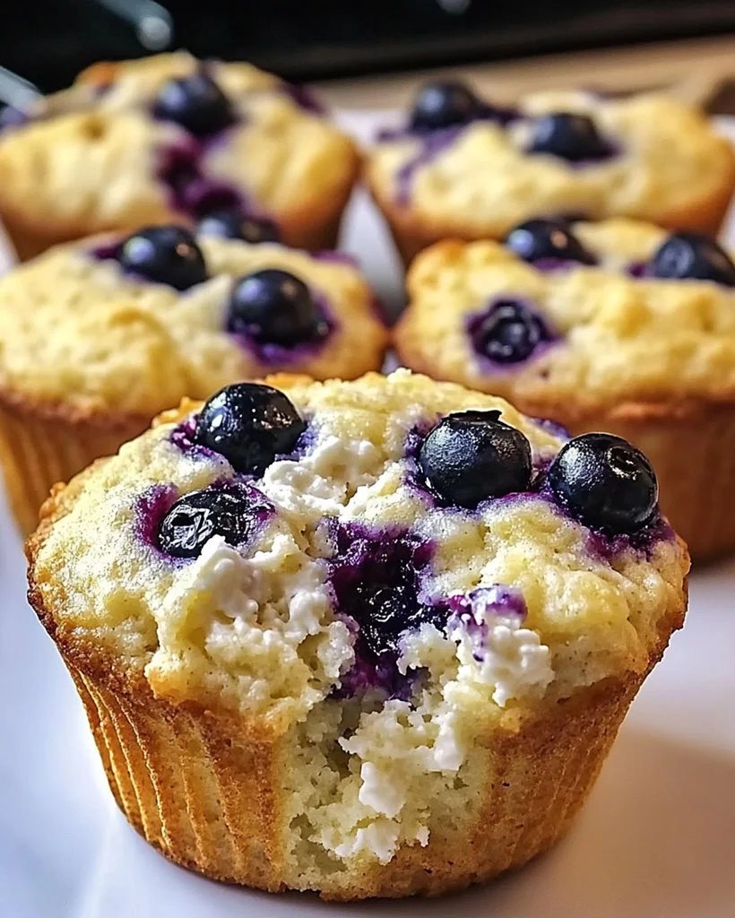 Blueberry Cottage Cheese Muffins Recipe - Easy Breakfast Idea