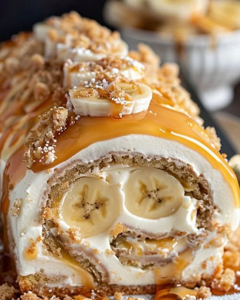 Caramel Banana Roll Cake – Delicious Dessert Recipe