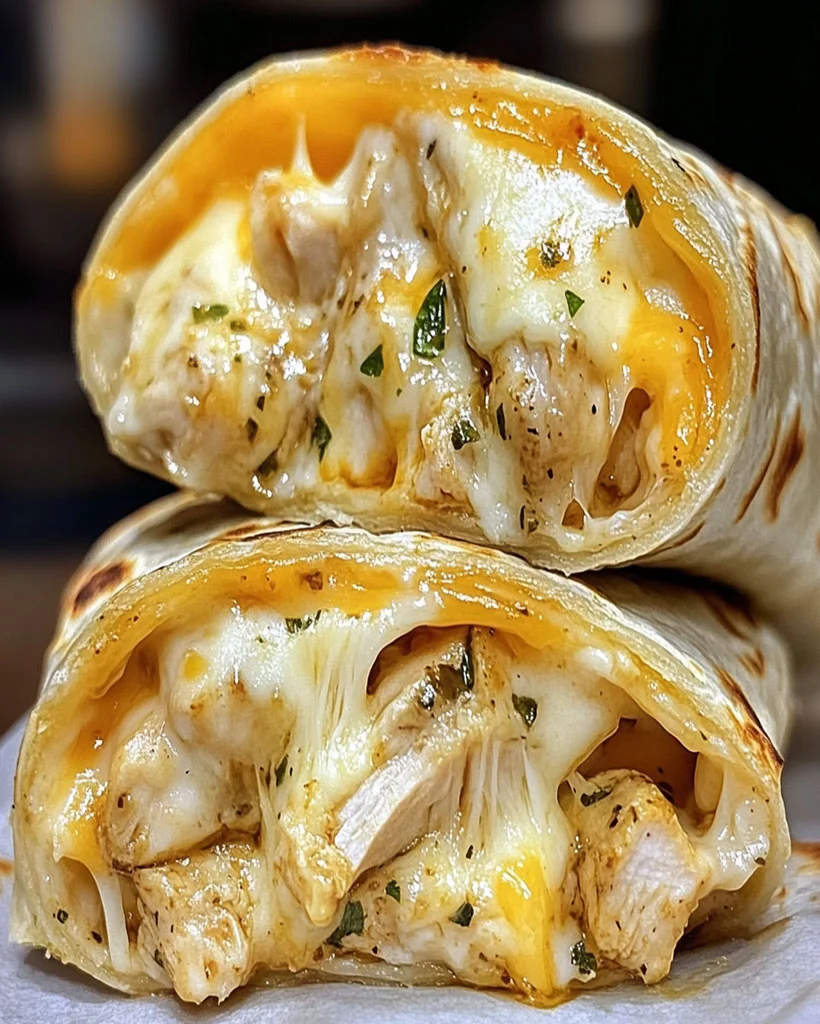 Cheesy Garlic Chicken Wraps – Easy Dinner Recipe Ideas