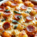 Cheesy Pepperoni Potato Casserole – Easy Dinner Idea