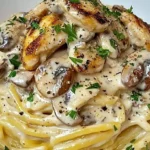 Creamy Garlic Mushroom Chicken Pasta – Easy Family Dinner