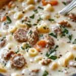 Creamy Parmesan Italian Sausage Ditalini Soup - Easy Soup Recipe