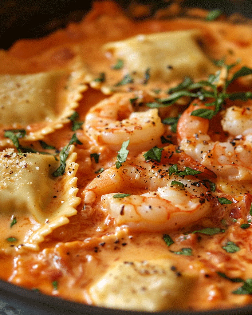 Creamy Shrimp and Lobster Ravioli