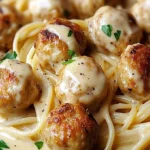 Garlic Butter Chicken Meatballs Recipe | Creamy Pasta Dish