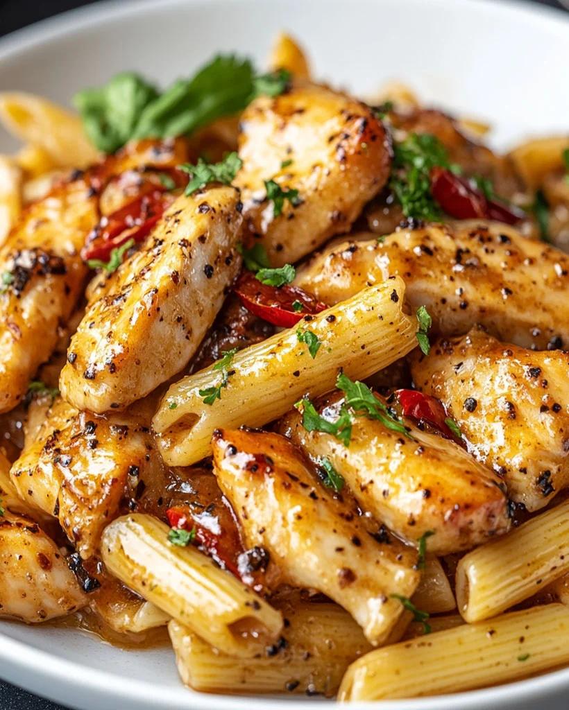 Honey Pepper Chicken Pasta - Creamy Dinner Idea