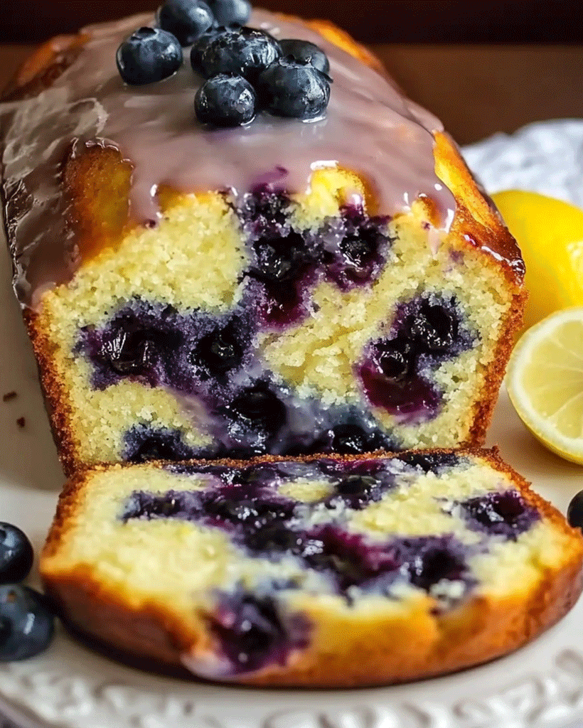 Luscious Lemon Blueberry Pound Cake