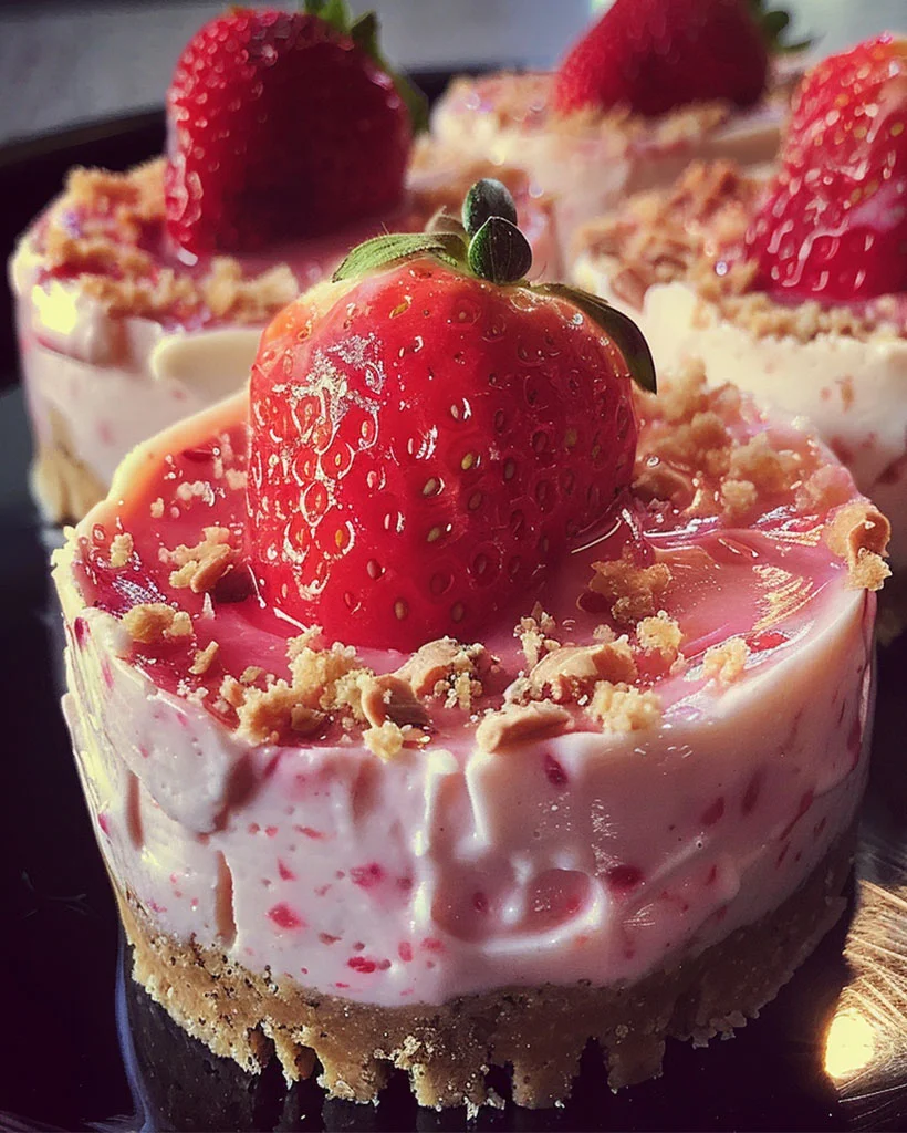 No Bake Mini Strawberry Cheesecake – Easy Dessert Idea