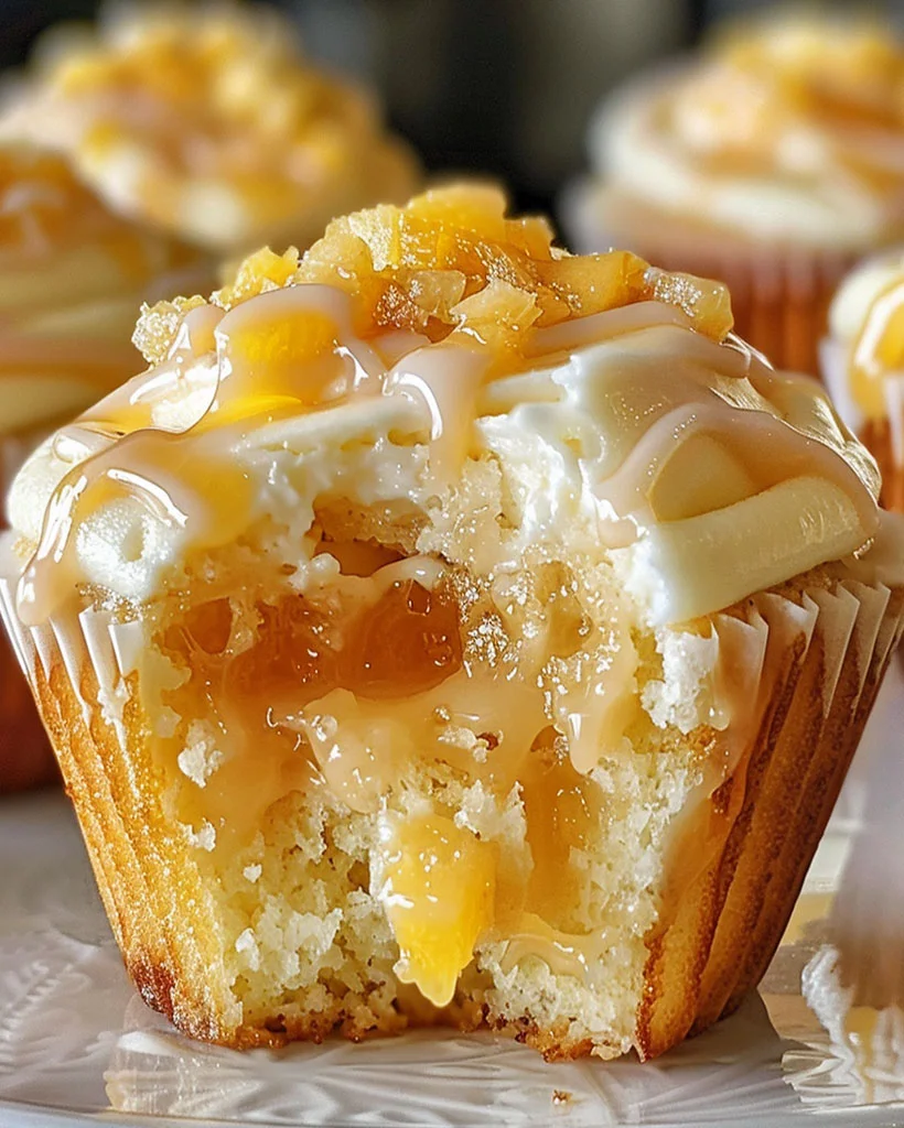 Honey Peach Cream Cheese Cupcakes Recipe - Delicious Dessert Ideas