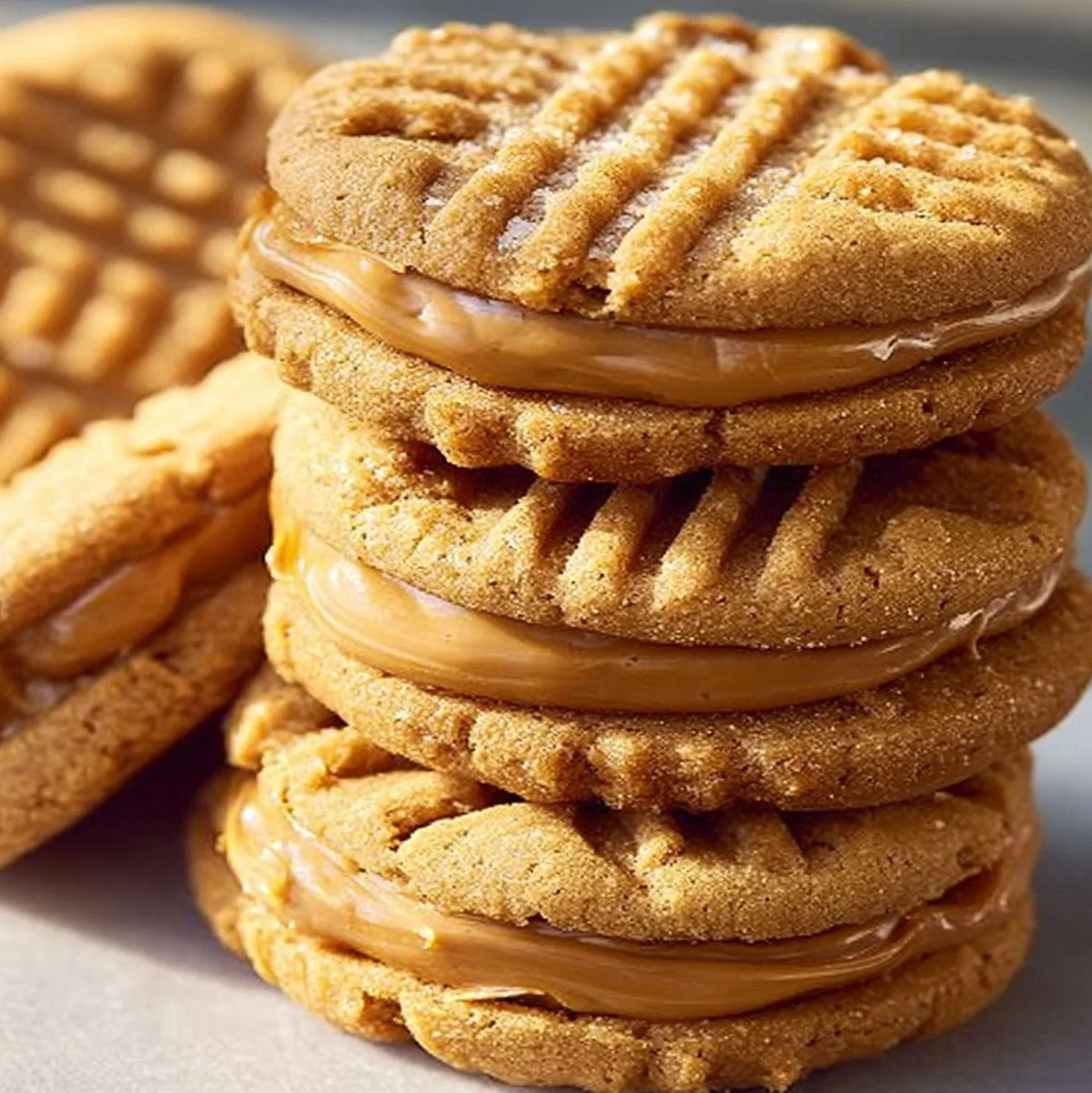 Easy Air Fryer Peanut Butter Cookies Recipe 80 Peanut butter cookie sandwiches with soft, gooey center