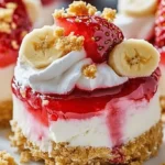 Mini Banana Strawberry Cream Cheesecakes Recipe