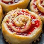 Strawberry Cream Cheese Crumble Rolls Recipe - Easy Dessert