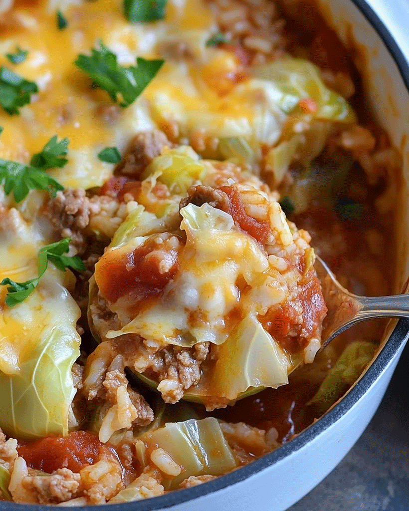 Stuffed Cabbage Roll Casserole Recipe | Easy Dinner Ideas