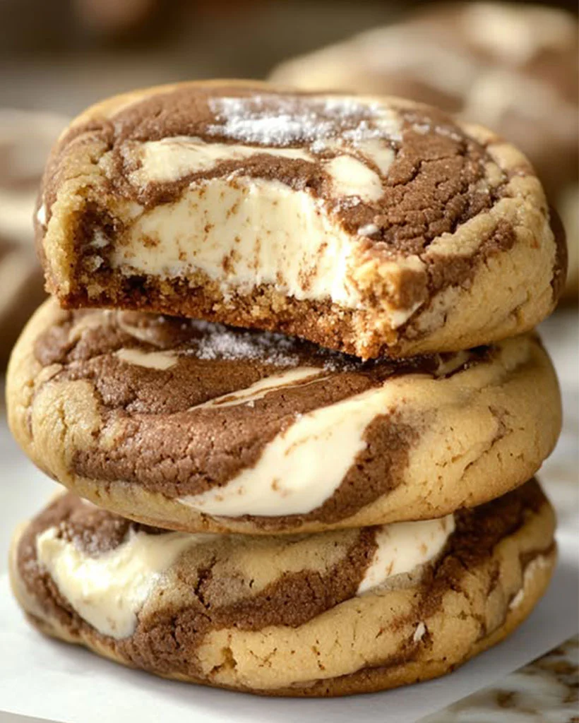 Swirled Chocolate and Vanilla Cheesecake Cookies – Easy Dessert Recipe