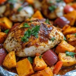 BBQ Chicken and Sweet Potato Foil Packets – Easy Recipe