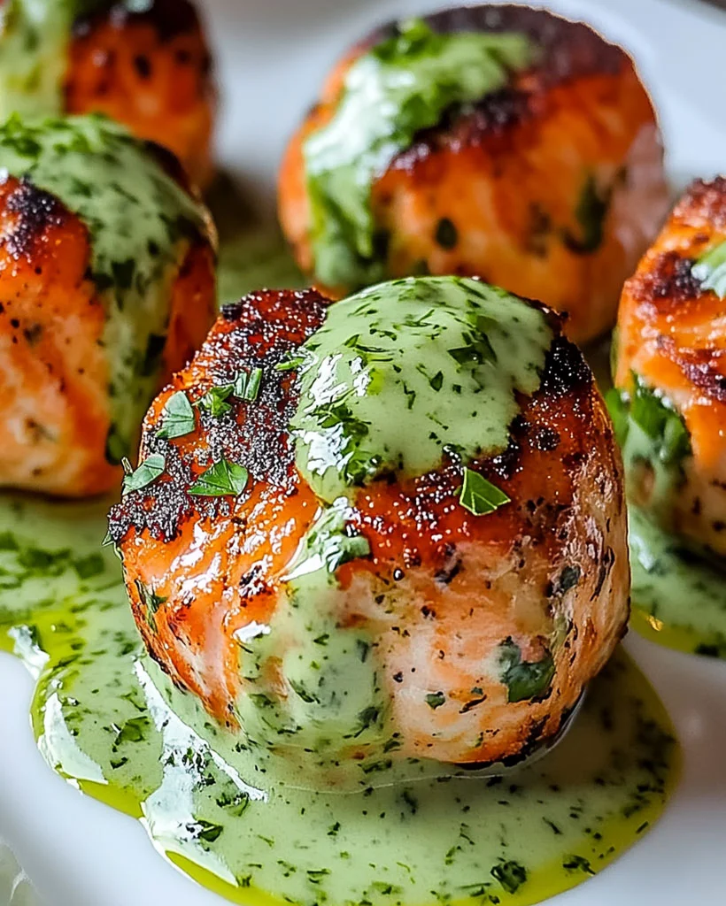 Salmon Balls with Creamy Avocado Sauce – Healthy Dinner Recipe