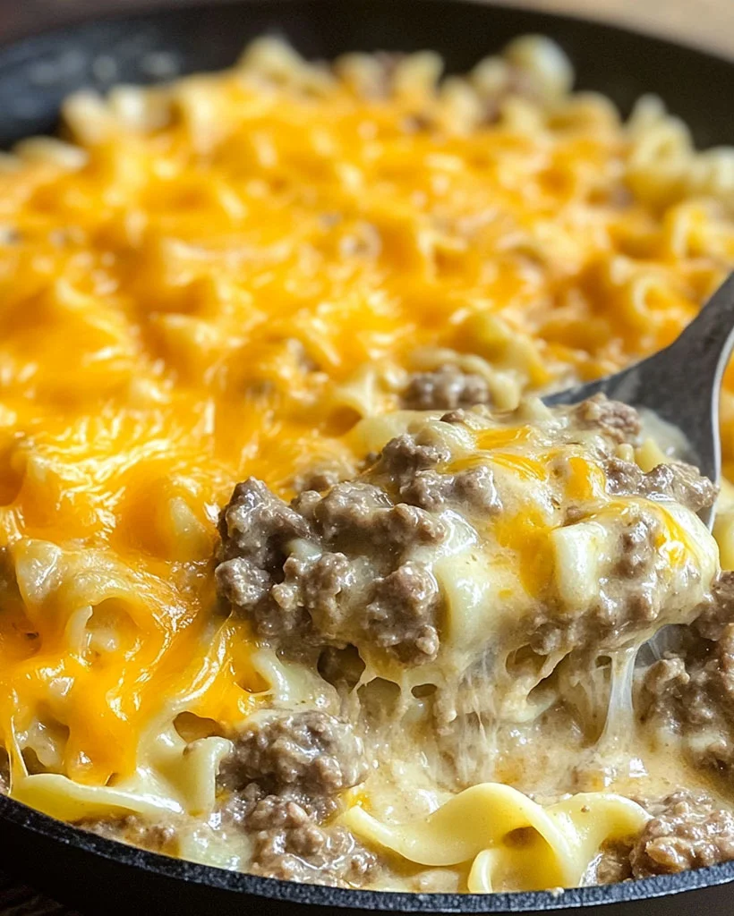 Cheesy Beef and Noodles Skillet – Easy One-Pan Dinner