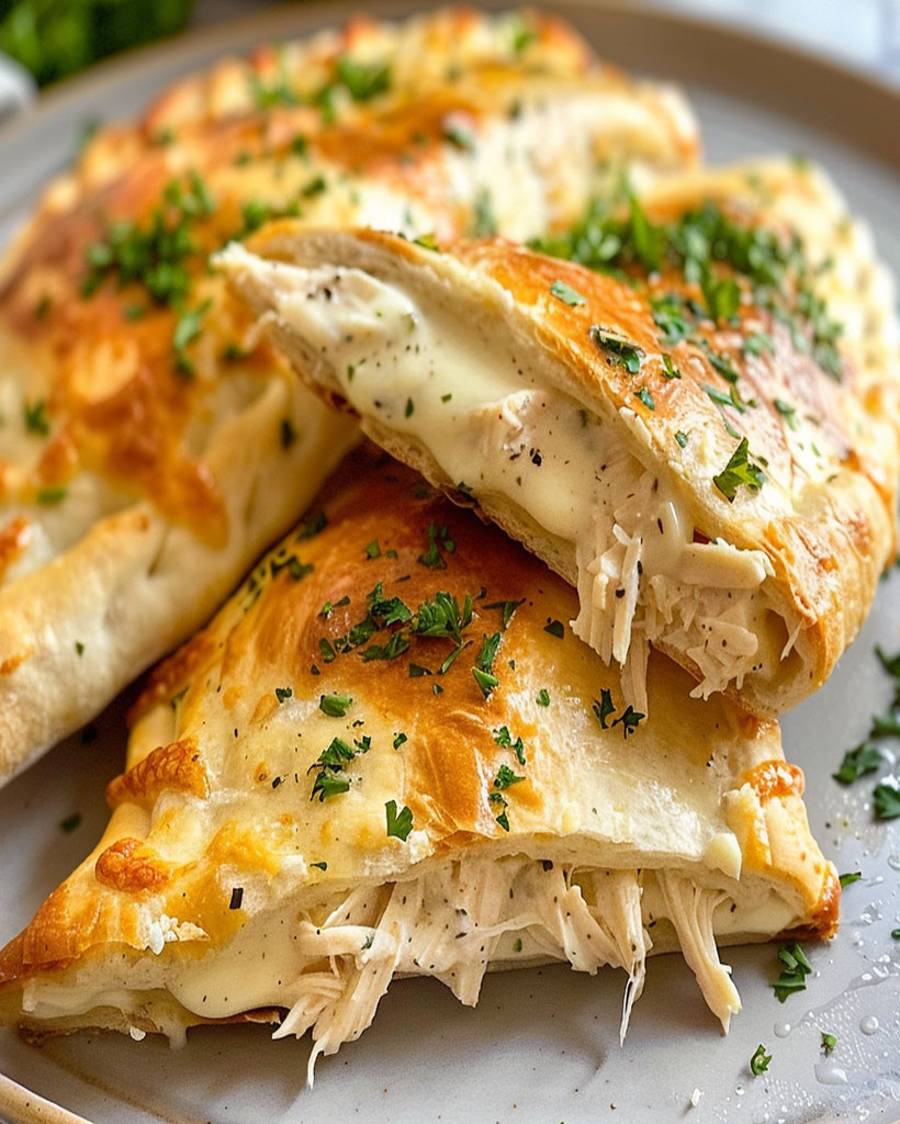 Chicken Alfredo Air Fryer Calzones – Best Dinner Recipe