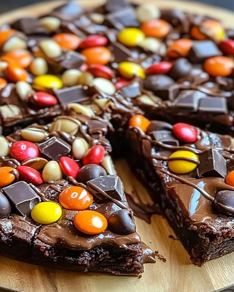 Chocolate Candy Brownie Pizza – Easy Dessert Recipe