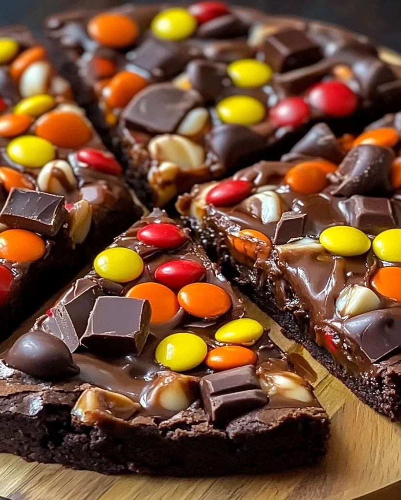 Chocolate Candy Brownie Pizza – Easy Dessert Recipe