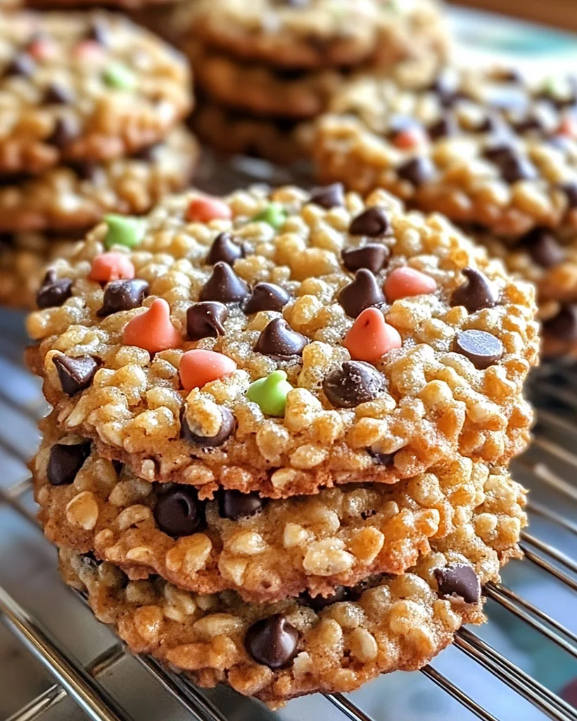 Crispy Rice Chocolate Chips Cookies Recipe | Easy Homemade Treat