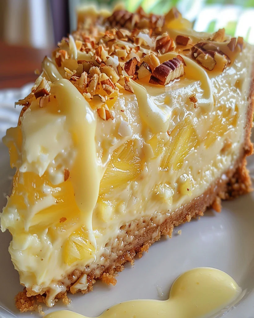 Easy No-Bake Coconut Pineapple Pie – Easy Tropical Dessert Recipe
