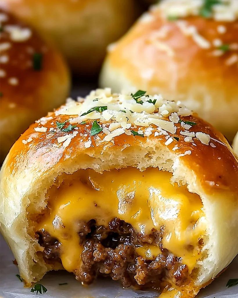 Garlic Parmesan Cheeseburger Bombs – Best Appetizer