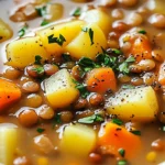 Hearty Lentil and Potato Soup Recipe – Easy Dinner Idea