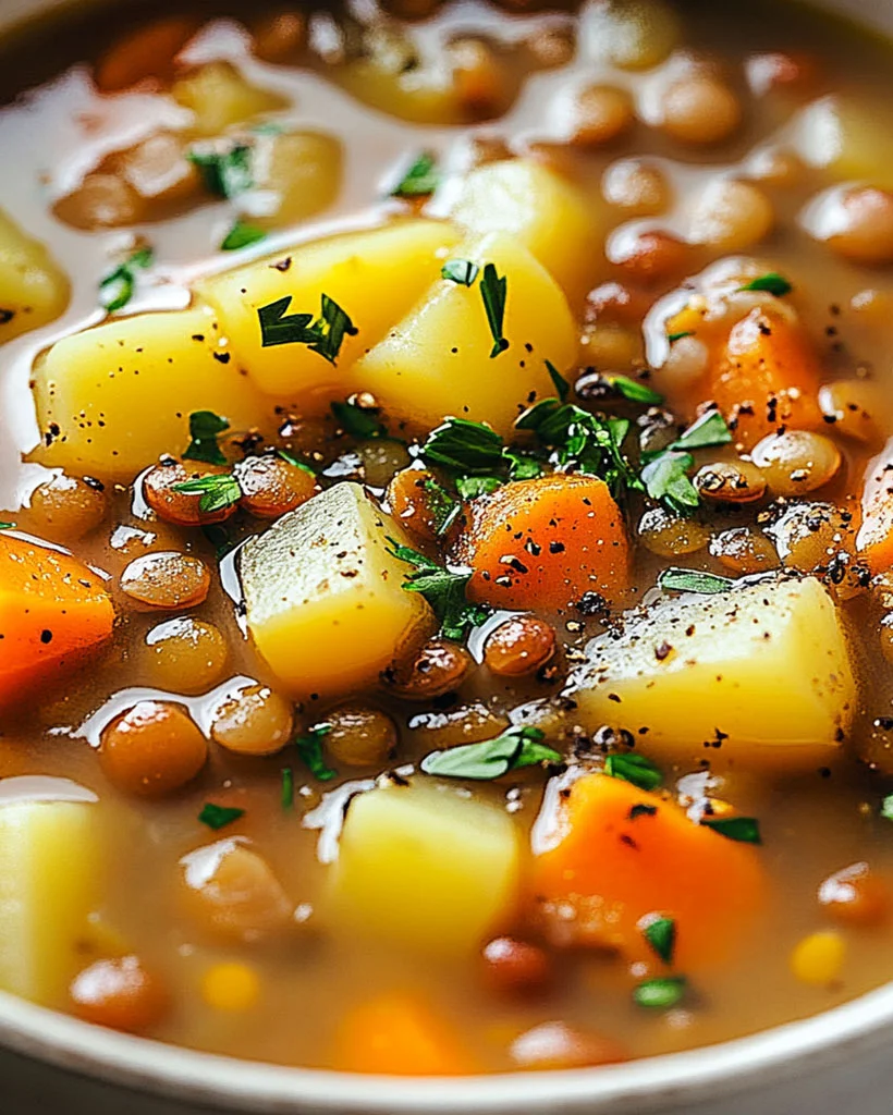 Hearty Lentil and Potato Soup Recipe – Easy Dinner Idea