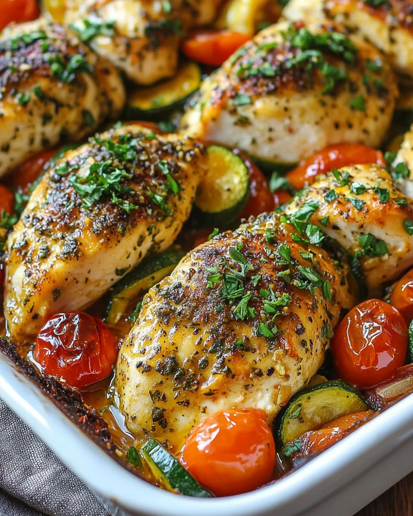 Mediterranean Chicken Zucchini Bake – Easy Dinner Recipe