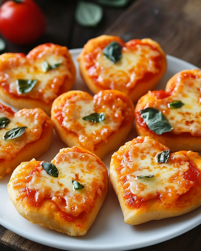 Heart-Shaped Mini Pizzas Recipe – Easy Homemade Dinner