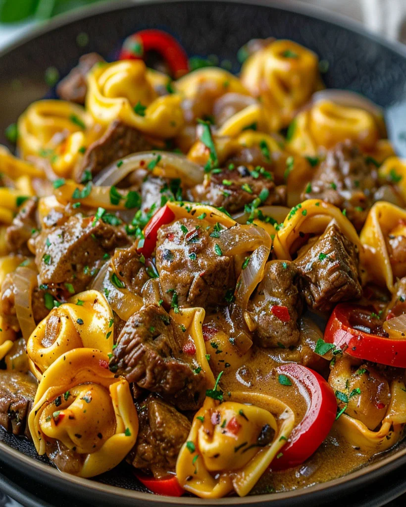 Philly Cheesesteak Tortellini Bake – Best Dinner Recipe