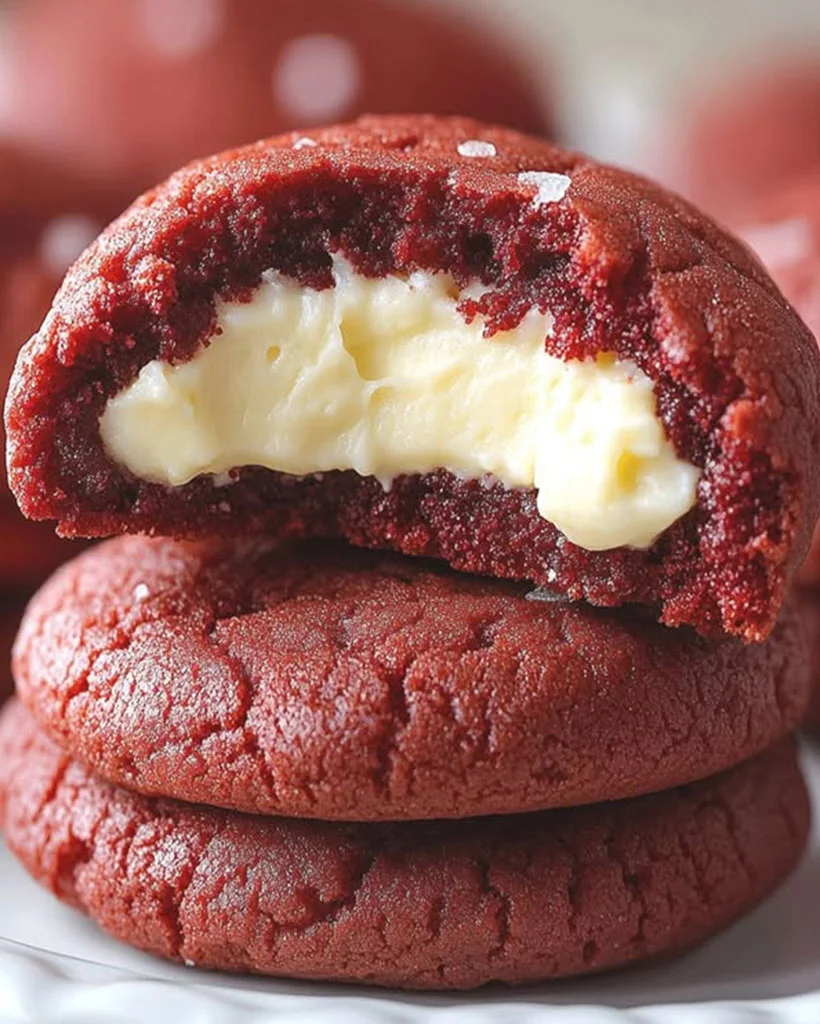 Red Velvet Cheesecake Stuffed Cookies | Best Dessert Recipe