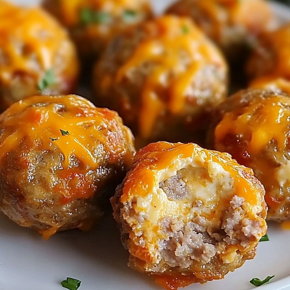 Rotel Cream Cheese Sausage Balls – Best Party Appetizer 41 Golden cheese sausage balls made with cream cheese and Rotel