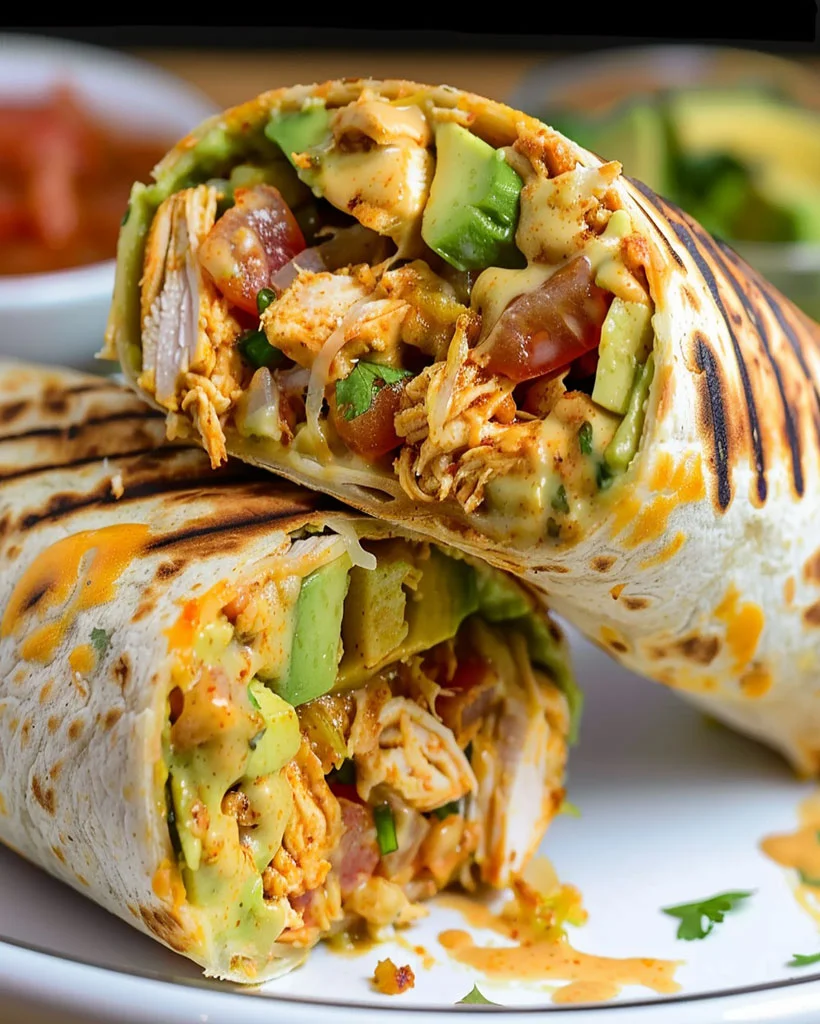 Cheesy Chicken Avocado Wrap –  Best Tasty Meal Recipe