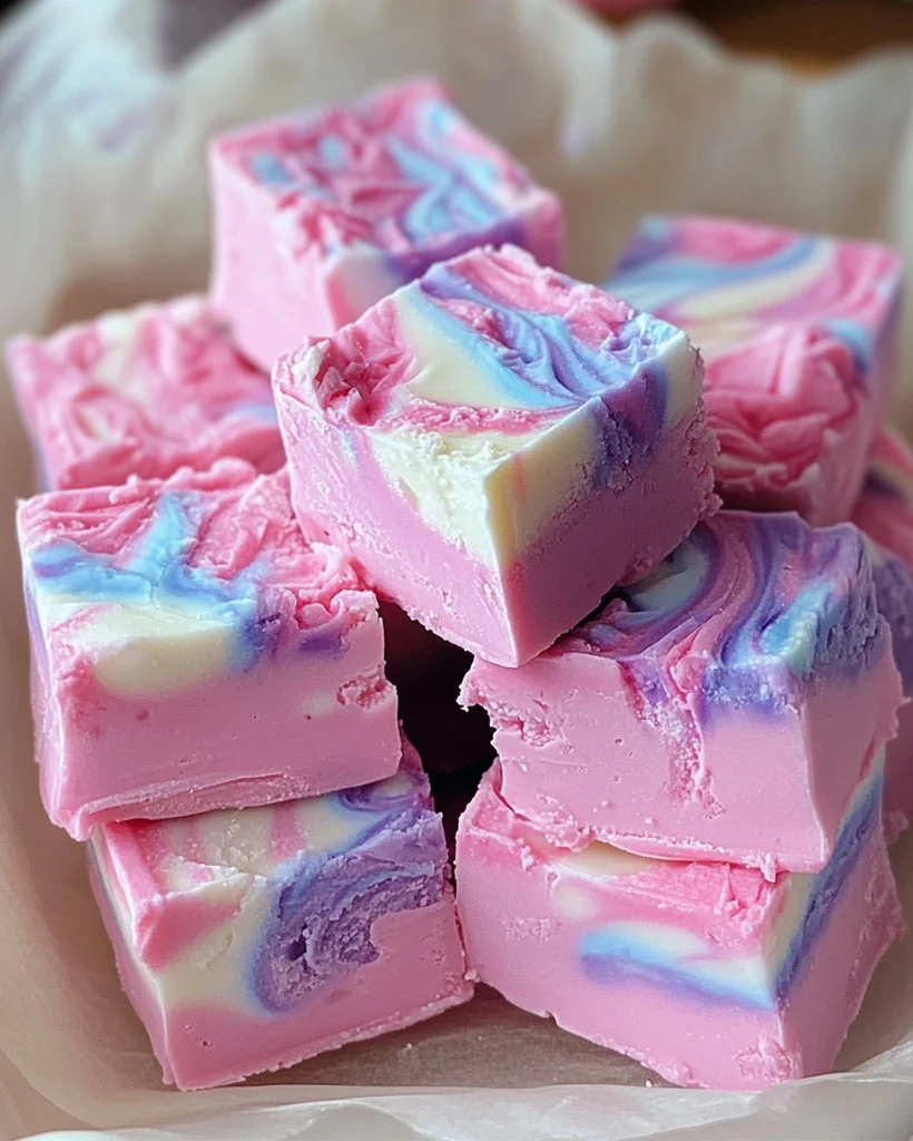 Cotton Candy Fudge Recipe – Easy No Bake Dessert